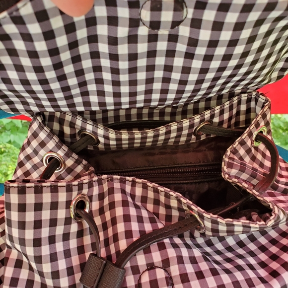 Karl Lagerfeld Mini Style Checkered Backpack purse - Picture 4 of 10